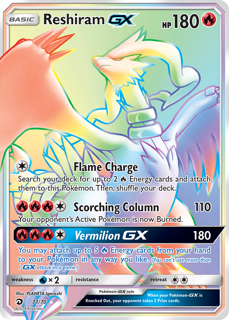 Reshiram GX (71/70) [Sun & Moon: Dragon Majesty] | Arkham Games and Comics