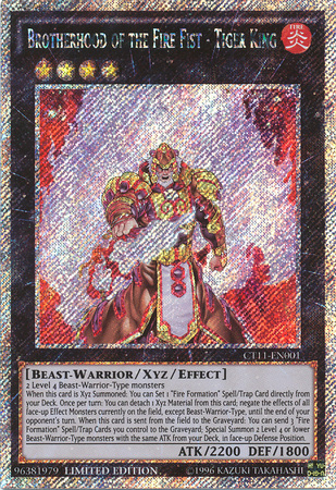 Brotherhood of the Fire Fist - Tiger King [CT11-EN001] Secret Rare | Arkham Games and Comics