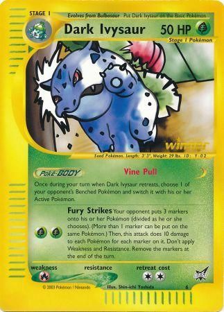 Dark Ivysaur (6) (Winner) (Jumbo Card) [Best of Promos] | Arkham Games and Comics