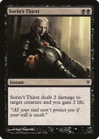 Sorin's Thirst [Duel Decks: Sorin vs. Tibalt] | Arkham Games and Comics