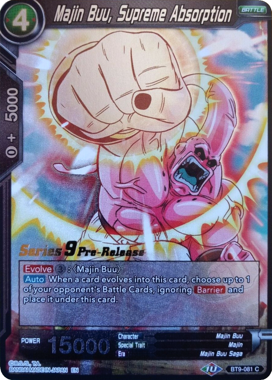 Majin Buu, Supreme Absorption (BT9-081) [Universal Onslaught Prerelease Promos] | Arkham Games and Comics