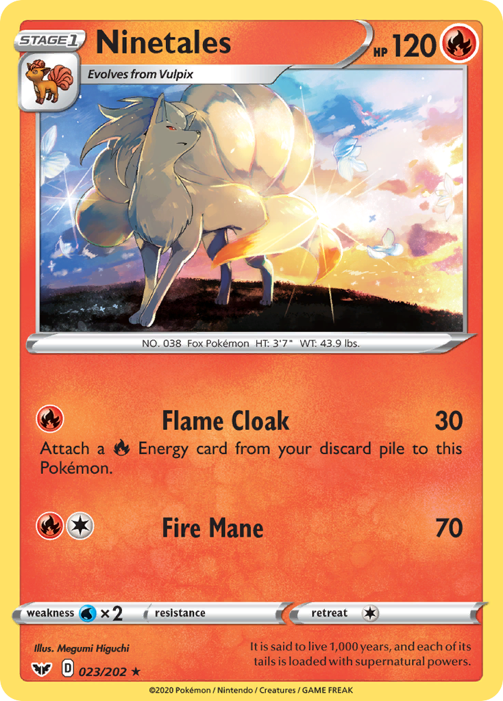 Ninetales (023/202) [Sword & Shield: Base Set] | Arkham Games and Comics