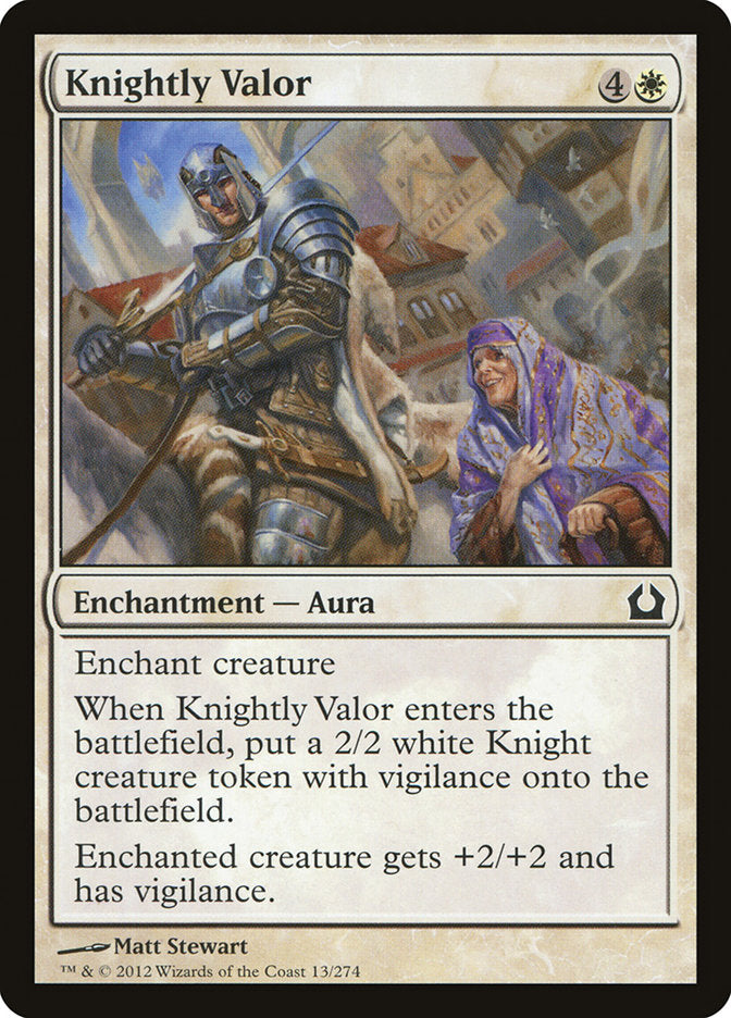 Knightly Valor [Return to Ravnica] | Arkham Games and Comics