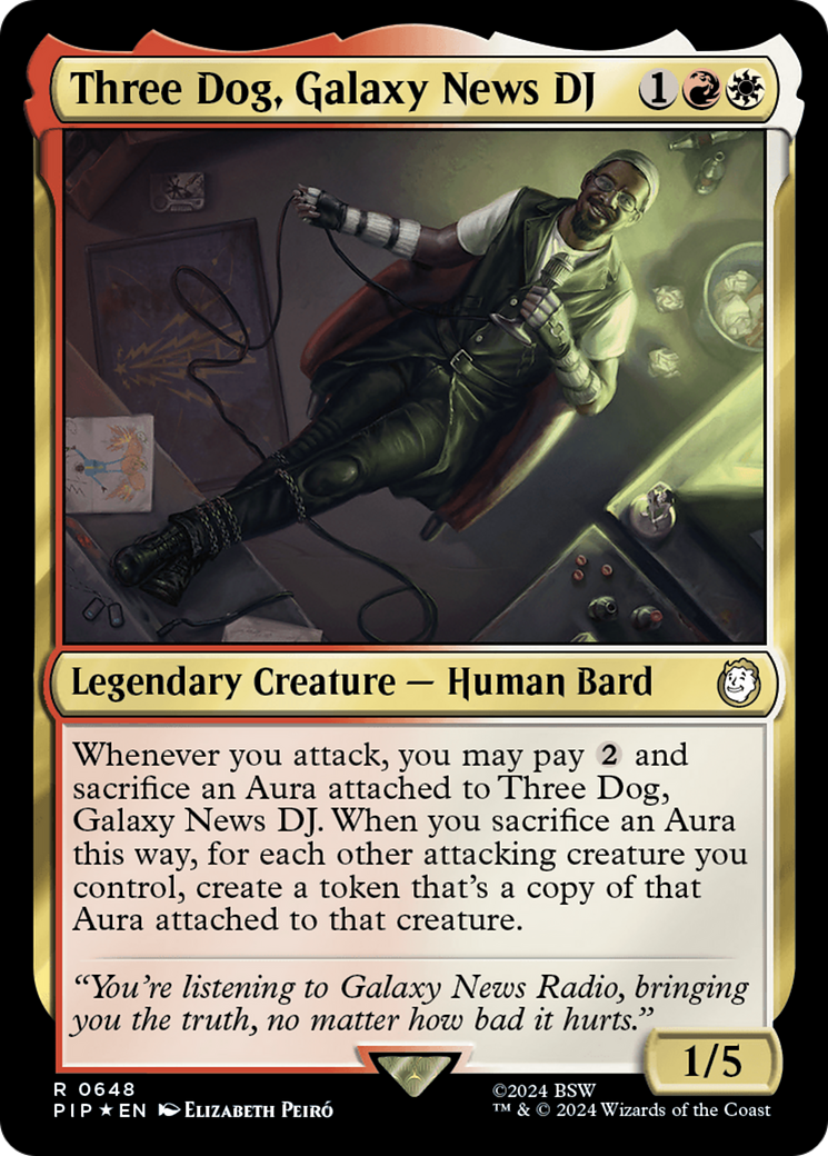 Three Dog, Galaxy News DJ (Surge Foil) [Fallout] | Arkham Games and Comics