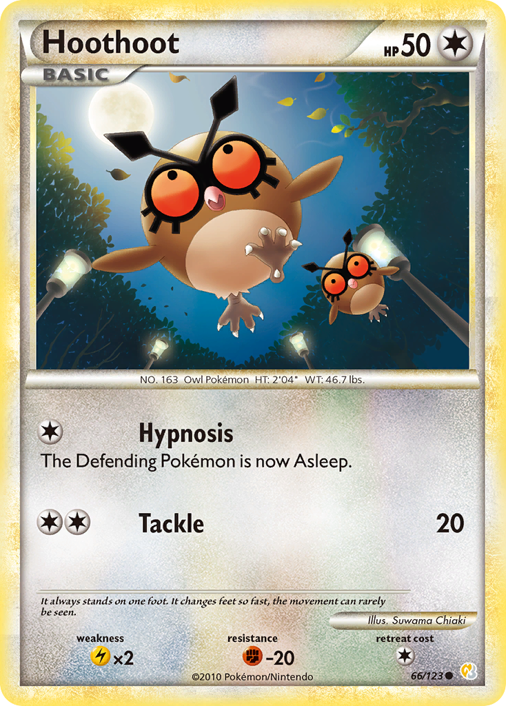 Hoothoot (66/123) [HeartGold & SoulSilver: Base Set] | Arkham Games and Comics