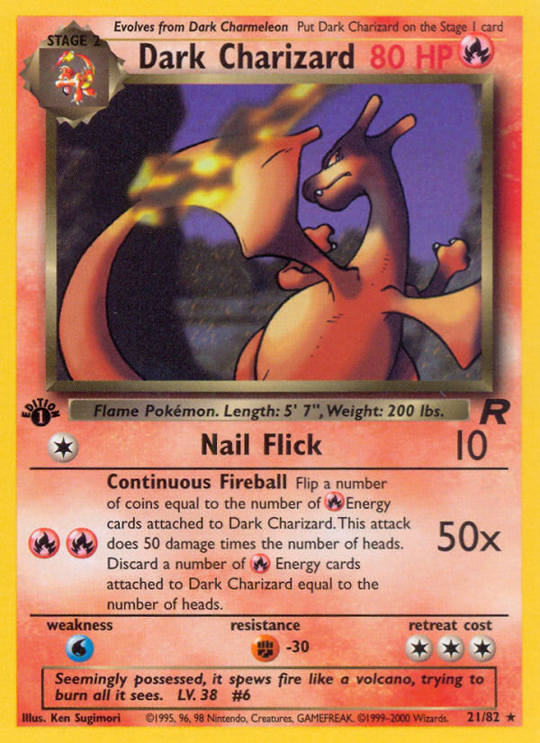 Dark Charizard (21/82) [Team Rocket 1st Edition] | Arkham Games and Comics