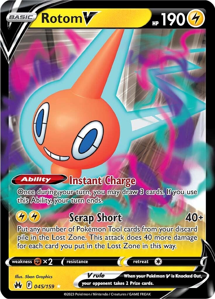 Rotom V (045/159) [Sword & Shield: Crown Zenith] | Arkham Games and Comics