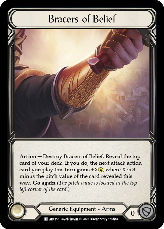 Bracers of Belief [U-ARC153] (Arcane Rising Unlimited)  Unlimited Rainbow Foil | Arkham Games and Comics