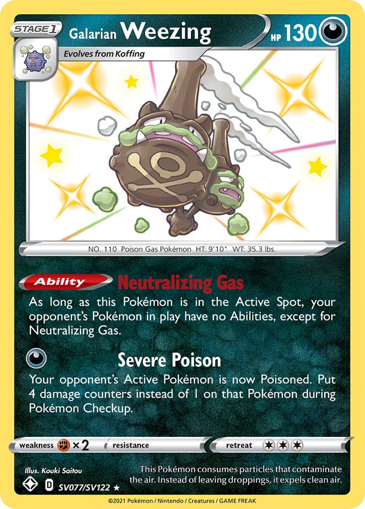 Galarian Weezing (SV077/SV122) [Sword & Shield: Shining Fates] | Arkham Games and Comics