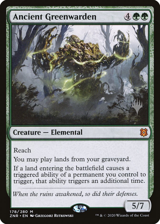 Ancient Greenwarden (Promo Pack) [Zendikar Rising Promos] | Arkham Games and Comics