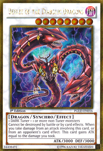 Beelze of the Diabolic Dragons [PGLD-EN016] Gold Secret Rare | Arkham Games and Comics