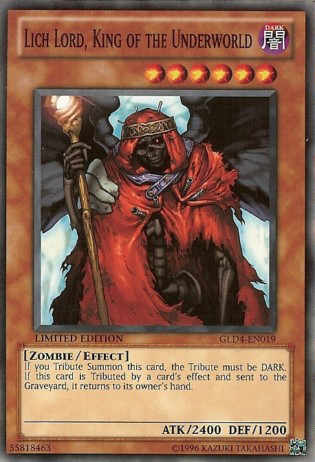 Lich Lord, King of the Underworld [GLD4-EN019] Common | Arkham Games and Comics