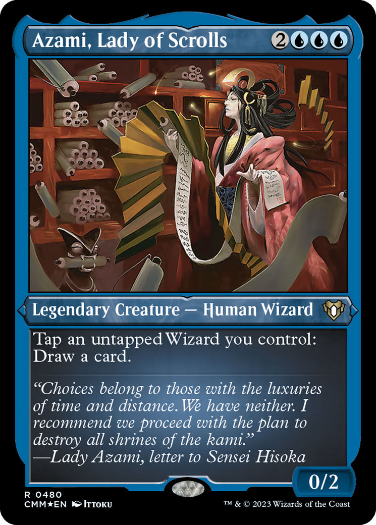 Azami, Lady of Scrolls (Foil Etched) [Commander Masters] | Arkham Games and Comics