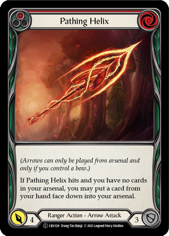 Pathing Helix (Red) [U-CRU129] (Crucible of War Unlimited)  Unlimited Rainbow Foil | Arkham Games and Comics