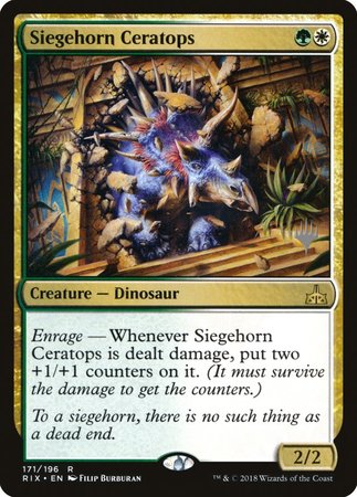 Siegehorn Ceratops [Rivals of Ixalan Promos] | Arkham Games and Comics