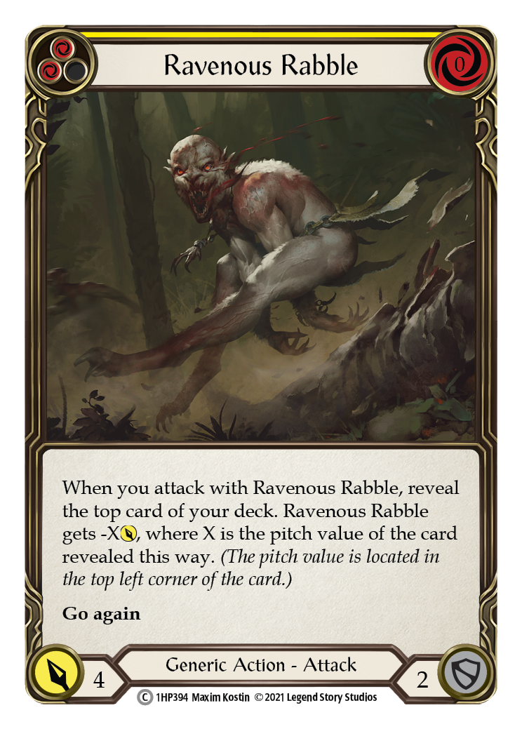 Ravenous Rabble (Yellow) [1HP394] (History Pack 1) | Arkham Games and Comics