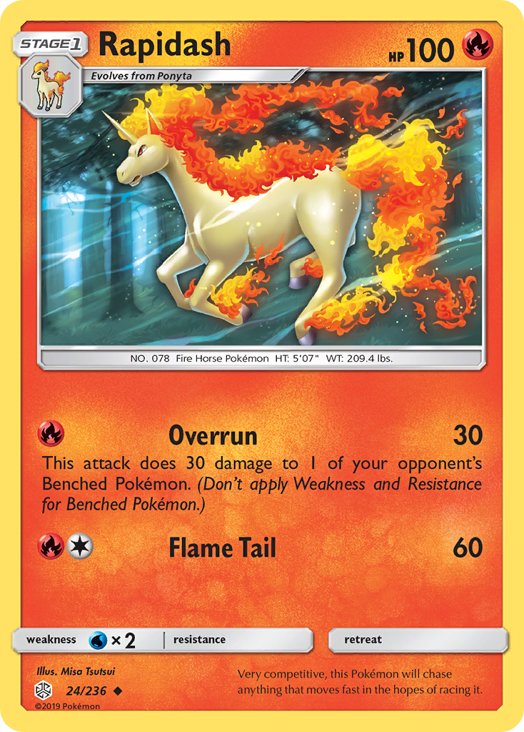 Rapidash (24/236) [Sun & Moon: Cosmic Eclipse] | Arkham Games and Comics