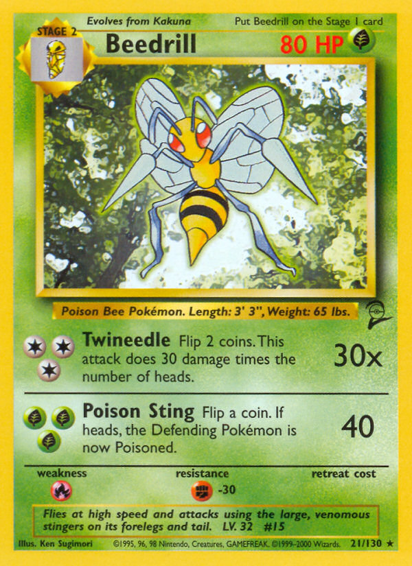 Beedrill (21/130) [Base Set 2] | Arkham Games and Comics