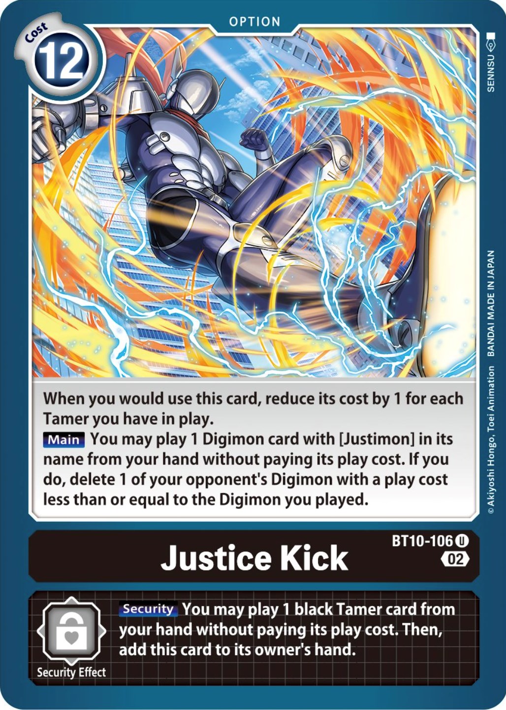 Justice Kick [BT10-106] [Xros Encounter] | Arkham Games and Comics