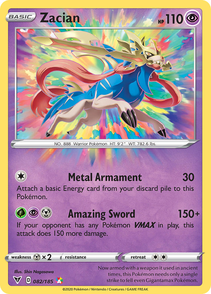 Zacian (082/185) [Sword & Shield: Vivid Voltage] | Arkham Games and Comics