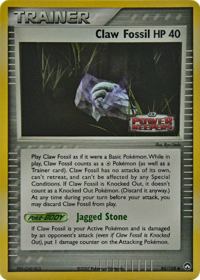 Claw Fossil (84/108) (Stamped) [EX: Power Keepers] | Arkham Games and Comics