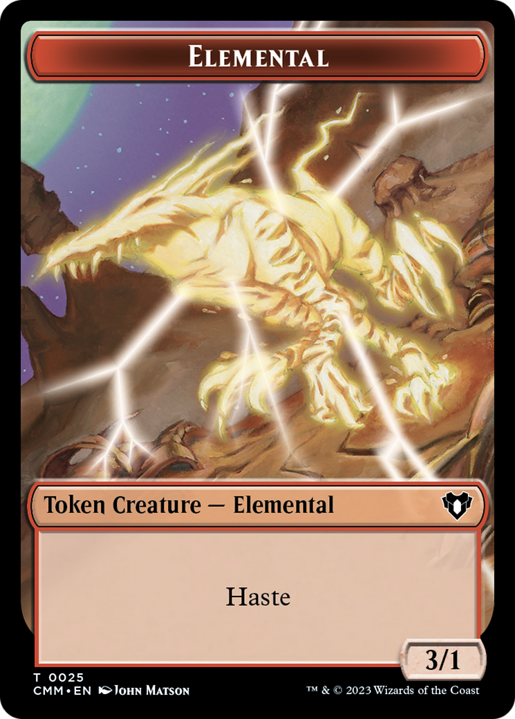 Thopter // Elemental (0025) Double-Sided Token [Commander Masters Tokens] | Arkham Games and Comics