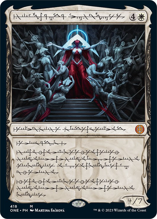 Elesh Norn, Mother of Machines (Phyrexian Step-and-Compleat Foil) [Phyrexia: All Will Be One] | Arkham Games and Comics