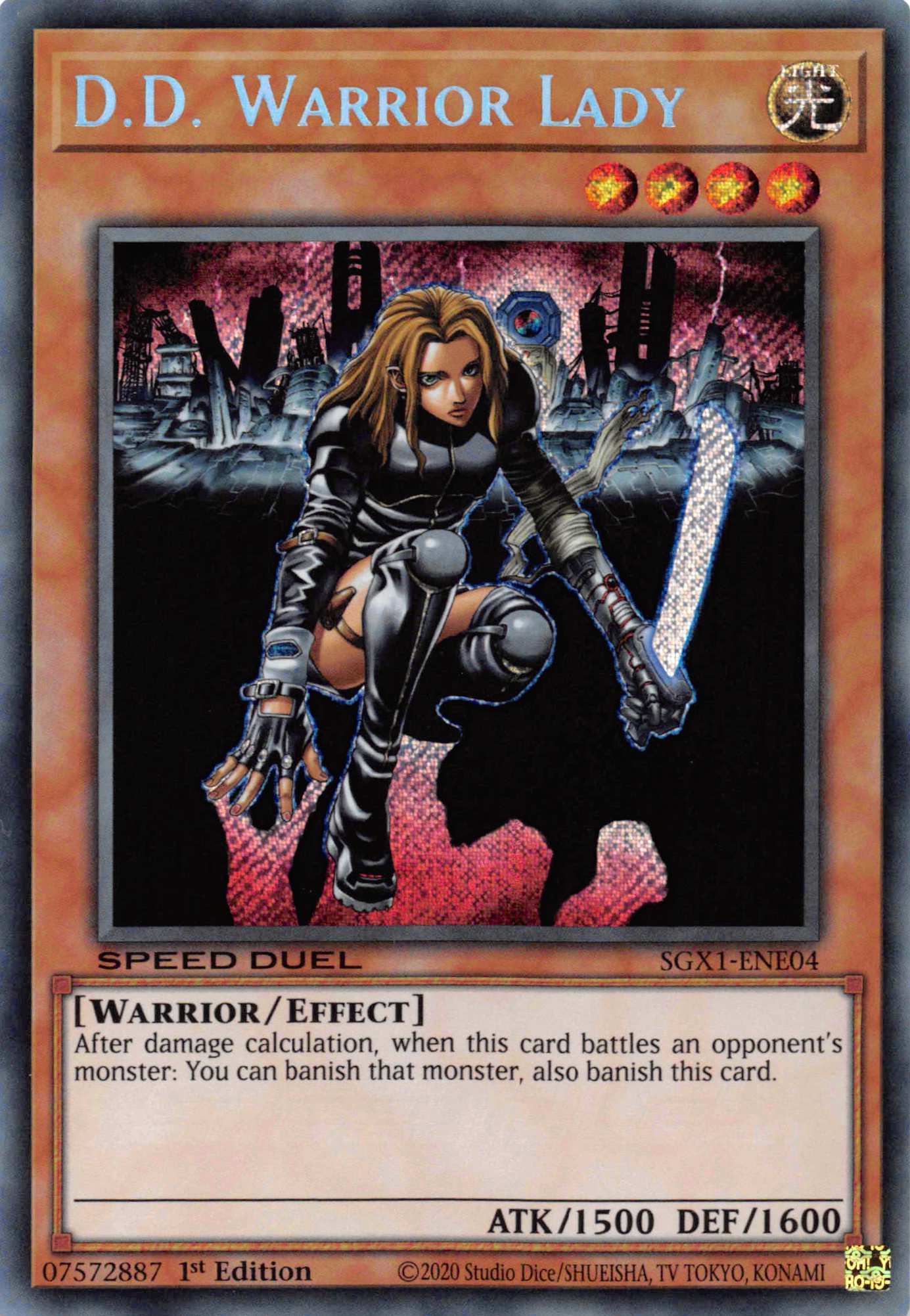 D.D. Warrior Lady [SGX1-ENE04] Secret Rare | Arkham Games and Comics