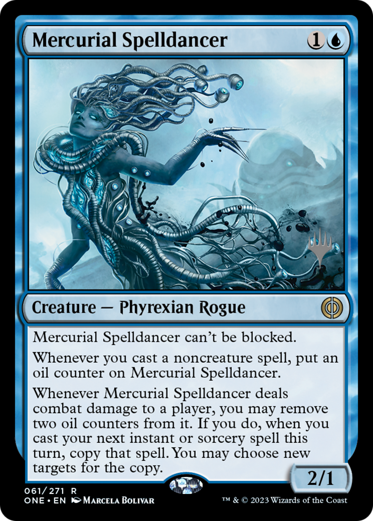 Mercurial Spelldancer (Promo Pack) [Phyrexia: All Will Be One Promos] | Arkham Games and Comics