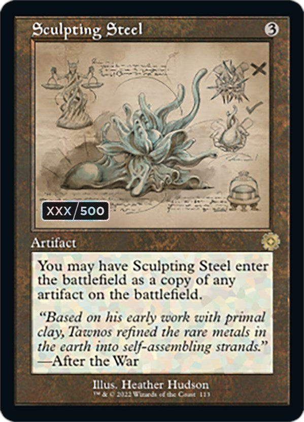 Sculpting Steel (Retro Schematic) (Serial Numbered) [The Brothers' War Retro Artifacts] | Arkham Games and Comics
