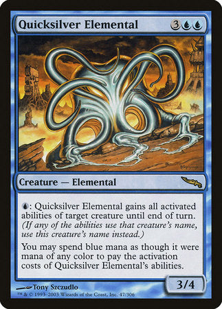 Quicksilver Elemental [Mirrodin] | Arkham Games and Comics