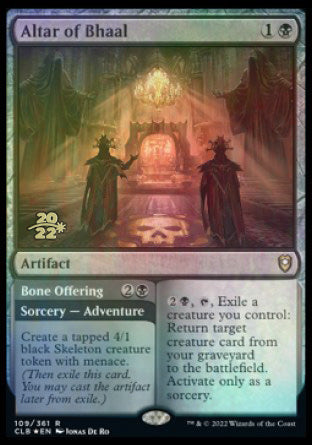 Altar of Bhaal // Bone Offering [Commander Legends: Battle for Baldur's Gate Prerelease Promos] | Arkham Games and Comics