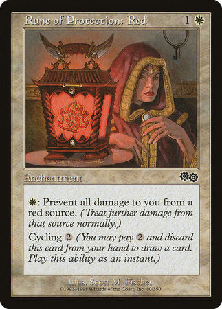 Rune of Protection: Red [Urza's Saga] | Arkham Games and Comics