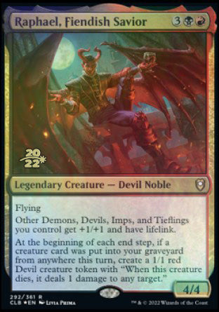 Raphael, Fiendish Savior [Commander Legends: Battle for Baldur's Gate Prerelease Promos] | Arkham Games and Comics