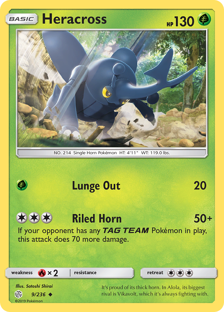 Heracross (9/236) [Sun & Moon: Cosmic Eclipse] | Arkham Games and Comics