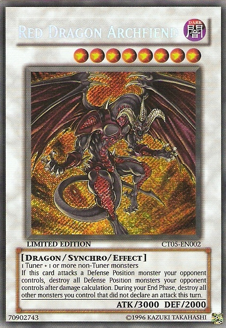 Red Dragon Archfiend [CT05-EN002] Secret Rare | Arkham Games and Comics