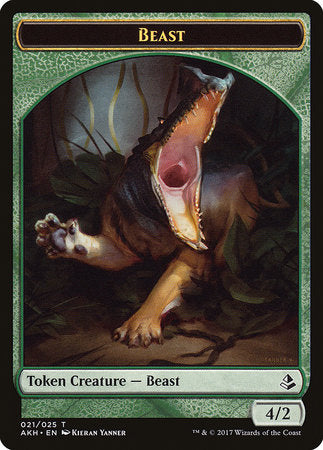 Beast Token [Amonkhet Tokens] | Arkham Games and Comics