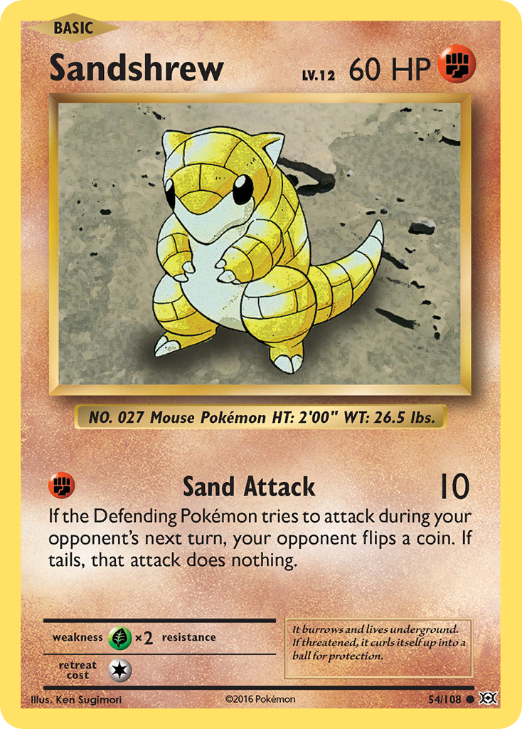 Sandshrew (54/108) [XY: Evolutions] | Arkham Games and Comics