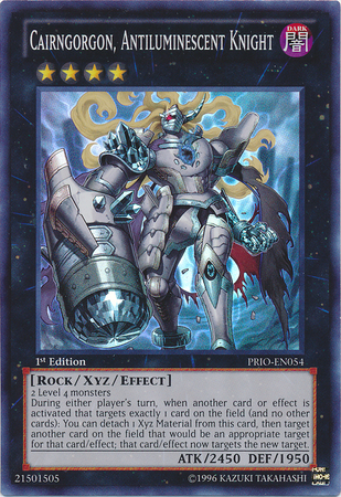 Cairngorgon, Antiluminescent Knight [PRIO-EN054] Super Rare | Arkham Games and Comics