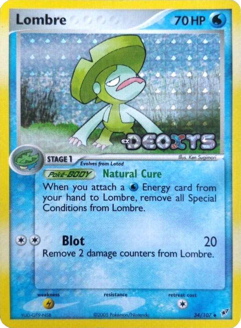 Lombre (34/107) (Stamped) [EX: Deoxys] | Arkham Games and Comics