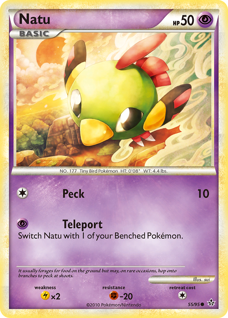 Natu (55/95) [HeartGold & SoulSilver: Unleashed] | Arkham Games and Comics