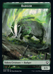 Saproling // Badger Double-sided Token [Dominaria United Tokens] | Arkham Games and Comics