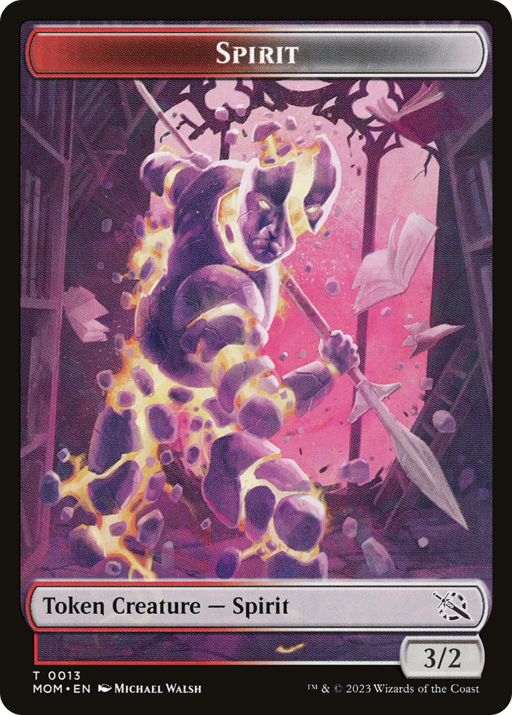 Monk // Spirit (13) Double-Sided Token [March of the Machine Tokens] | Arkham Games and Comics