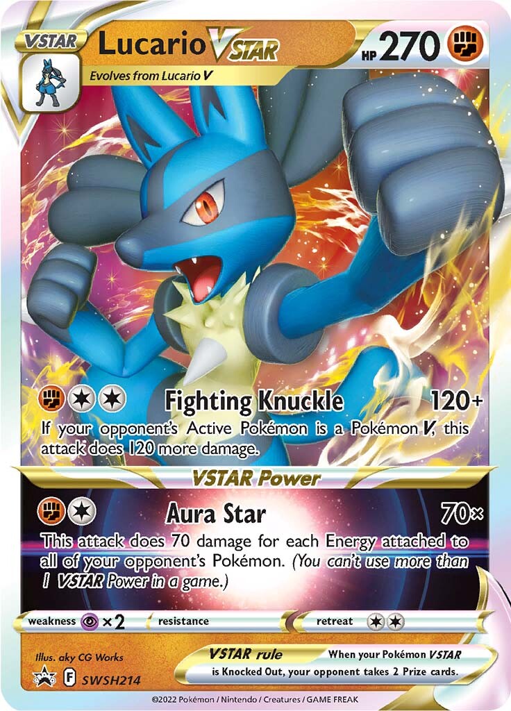 Lucario VSTAR (SWSH214) (Jumbo Card) [Sword & Shield: Black Star Promos] | Arkham Games and Comics