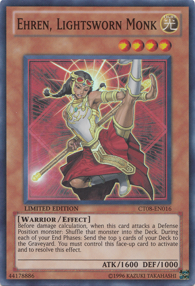 Ehren, Lightsworn Monk [CT08-EN016] Super Rare | Arkham Games and Comics