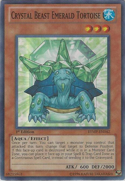 Crystal Beast Emerald Tortoise [RYMP-EN042] Super Rare | Arkham Games and Comics