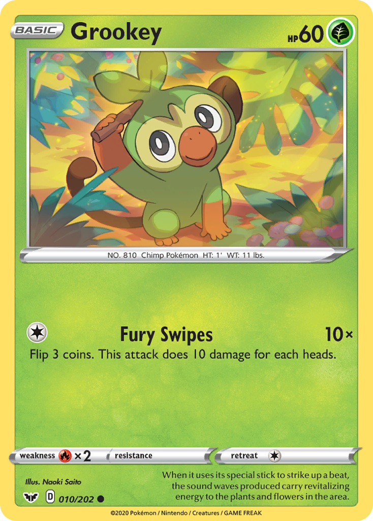 Grookey (010/202) [Sword & Shield: Base Set] | Arkham Games and Comics