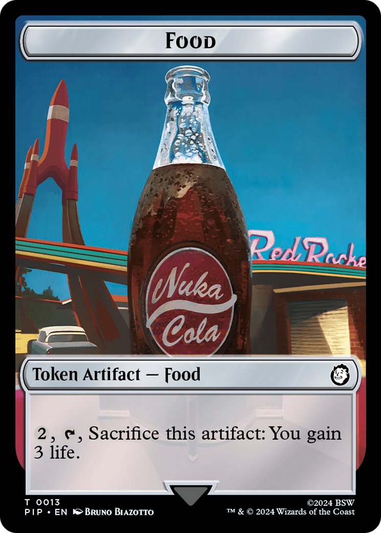 Food (0013) // Clue Double-Sided Token [Fallout Tokens] | Arkham Games and Comics