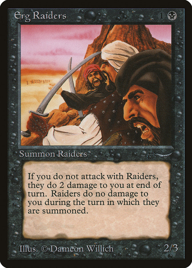 Erg Raiders (Dark Mana Cost) [Arabian Nights] | Arkham Games and Comics