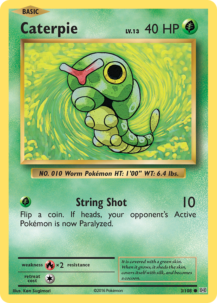 Caterpie (3/108) [XY: Evolutions] | Arkham Games and Comics